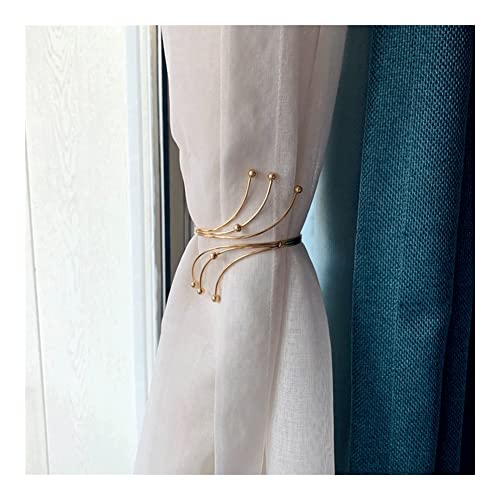 Alzapaños para Cortinas, Paquete De 2 Alzapaños De Cortina De Metal, Alzapaños para Cortinas De Estilo Moderno Y Sencillo, Decoración para Dormitorio, Sala De Estar Y Hotel