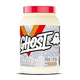 GHOST Vegan Protein Powder, Peanut Butter Cereal Milk - 2lb, 20g of Protein - Plant-Based Pea & Organic Pumpkin Protein - ­Post Workout & Nutrition Shakes, Smoothies, & Baking - Soy & Gluten-Free