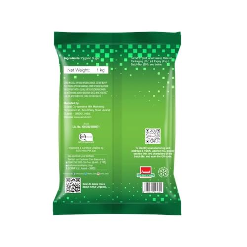 Image of Amul Organic Sugar Bag, 1 Kg
