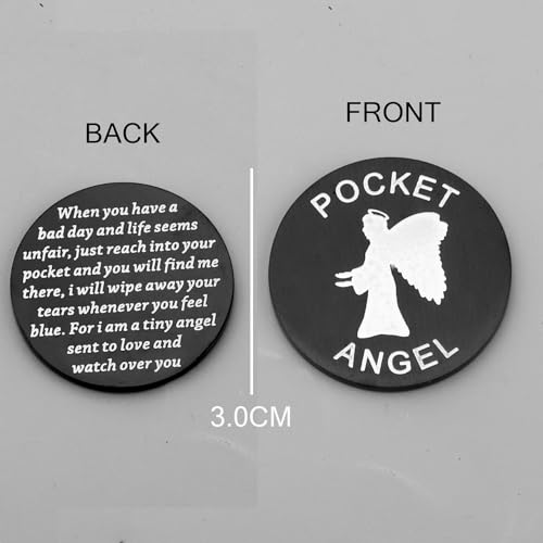 MAOFAED Guardian Angel Gift Guardian Angel Pocket Token Inspirational Quote Gift for Her Him (have a bad day black)2