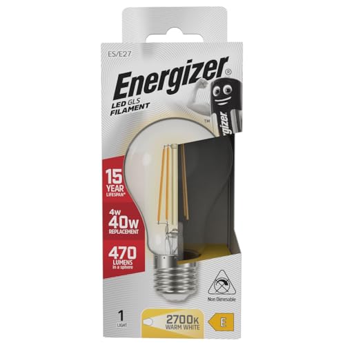 Energizer LED GLS Energy Saving Lightbulb, E27, 4.3 W, Warm White