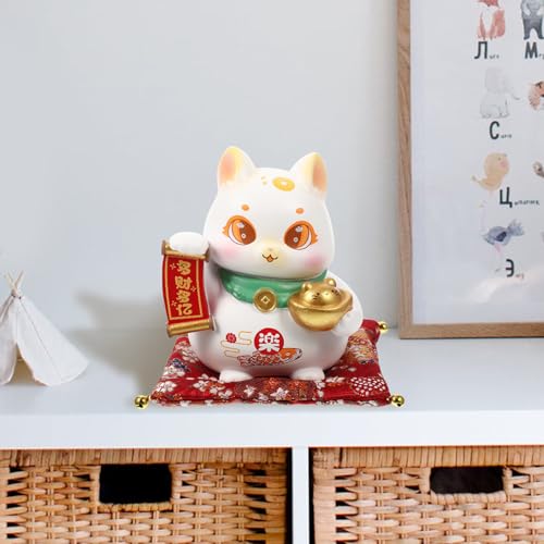 Figurine chat amulette en résine légère, le cadeau déco idéal
