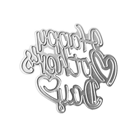 Cutting Dies,Happy Mother's Day Heart Design Metal Cutting Dies Stencil DIY Paper Card Embossing Crafts Decor - Happy Mother's Day Cover