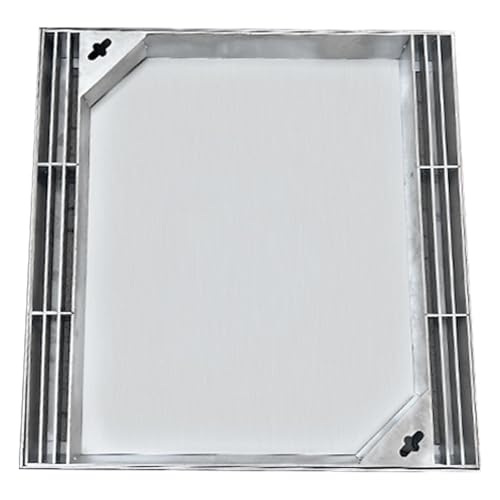Regard invisible en acier inoxydable 40 cm pour trappe de caniveau linéaire extérieur