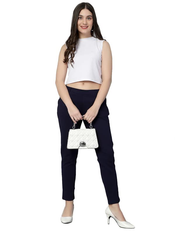 cantabil Solid Jegging High Rise Full Length Regular Fit Casual Jegging for Women | Jegging for Womens | Women Full Length Casual Jegging (P_LJEG000008_Navy)-picture-34