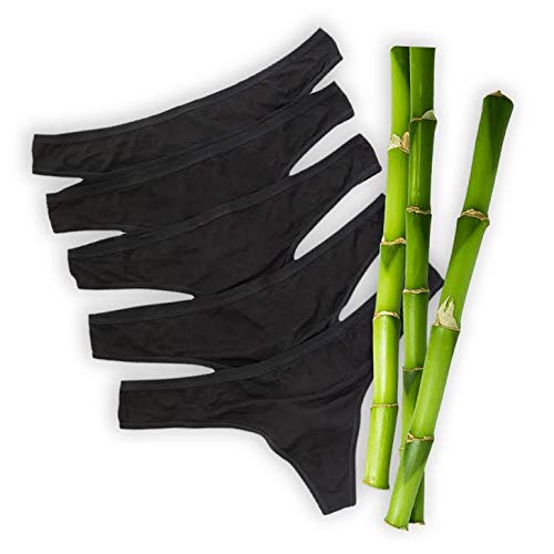 Bamboo Underwear Women - 3 or 5 Pack - Womens Organic Thong BWR