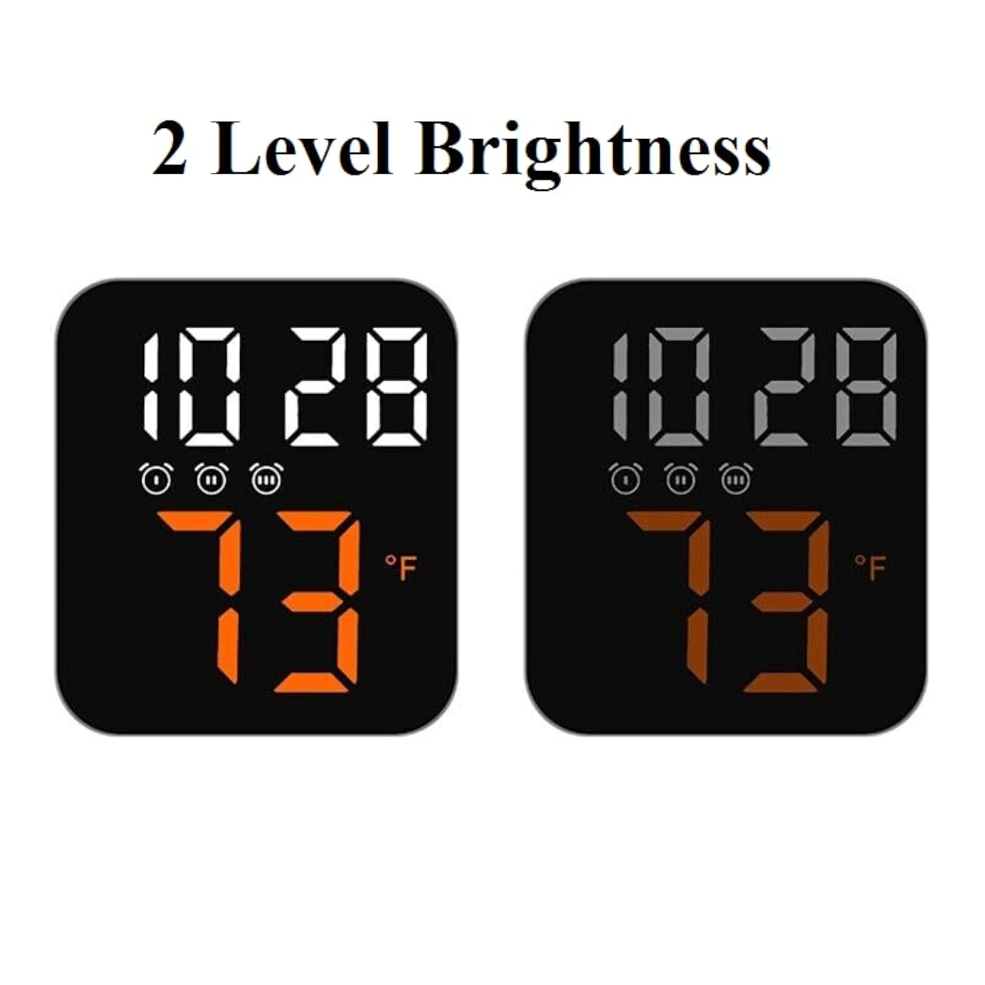 Plastic Digital Alarm Clock with Temperature Display