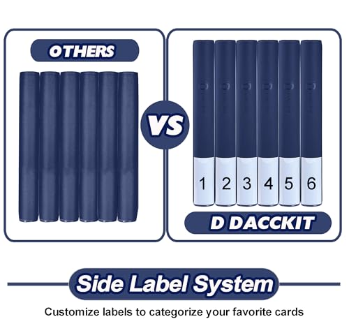 Image of Premium Card Binder 16 Pocket - Fits 1600 Cards,4X4 Ringless Card Album with Sleeves for Trading Cards & Sports Cards(Model C,Classic Navy Blue)