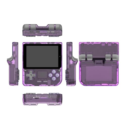 V10 Retro Handheld Game Console, 3.5 inch IPS Screen Mini Retro Console 3000mAh Portable Pocket Arcade, Built-in 128G Game Card & 10000 Classic Games, 8 Hours Battery (Purple)