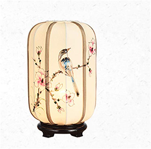 Luemdss Lámpara de mesa Dormitorio Cama Cabeza Viento chino Estudio Lámparas de noche LED, elegantes lámparas de escritorio para habitaciones, hoteles y oficinas.