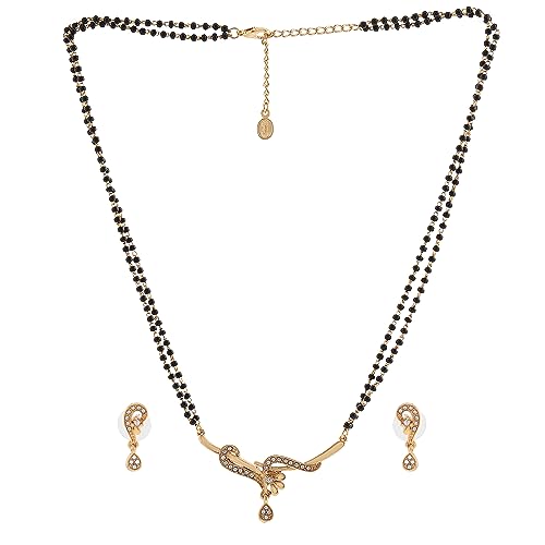 Estele 24 Kt Gold and Silver Plated Twine Braid Mangalsutra Necklaces For Women (B08D4575FR) Amazon Price History, Amazon Price Tracker