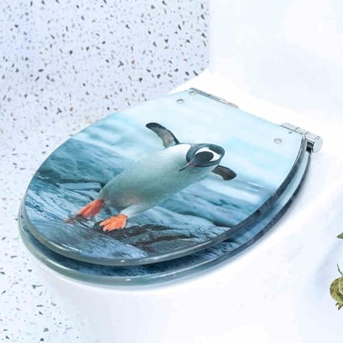 ֍AX[N[Y֍A Resin Toilet Seat Soft Close Arc Design Removable For U V O Toilets Size 42x36 cm(Style-2)