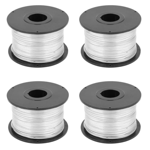 4PCS alambre de atado de acero 0.8mm de grosor 110m de largo por rollo, alambre de bajo carbono procesado para atar varillas en construcción miniatura 1