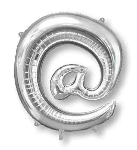 Amscan 3300101 Silver @ Symbol Balloon 34"-Foil-1 Pc