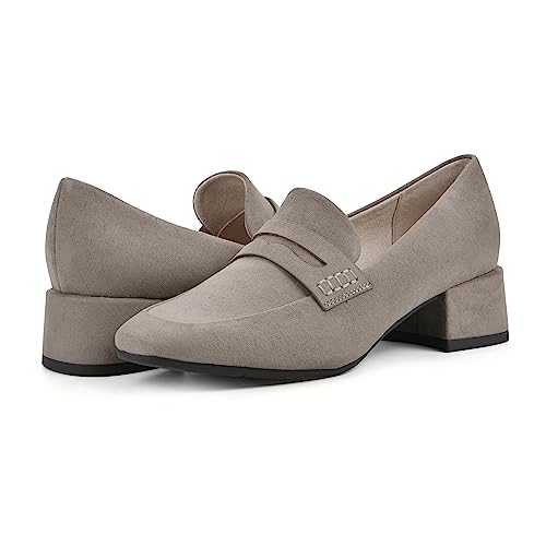 Image of CLIFFS BY WHITE MOUNTAIN Women's Shoes Quiana Block Heeled Loafer