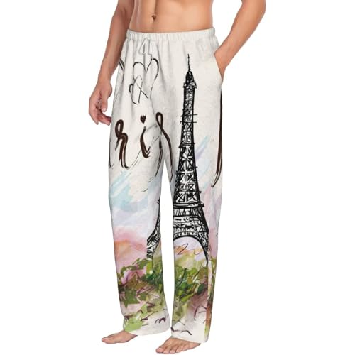 Vêtement de détente maison : pantalon de pyjama imprimé Tour Eiffel
