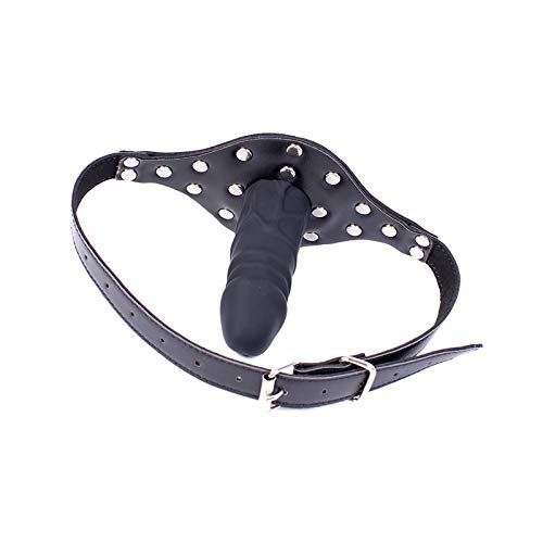 HCUDFN Gode ​​réglable, bâillon buccal SM, bâillon for pénis, gode, entraîneur buccal, jouets sexuels for femmes et couples(10CM)