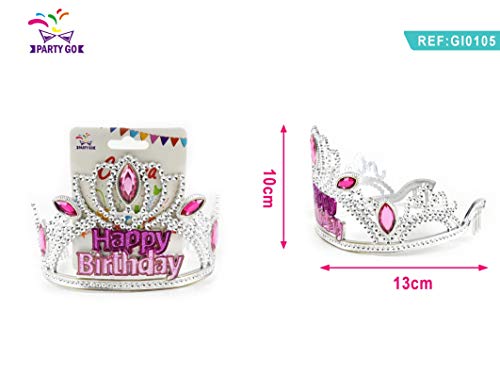 Preisvergleich Produktbild PartyGo Krone Tiara Happy Birthday Prinzessin Regina, GI0105
