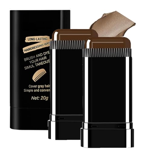 2-in-1 Hair Color Stick & Comb, Long-Lasting Waterproof Color,Sweat-Proof, Quick Root Touch-Up,...
