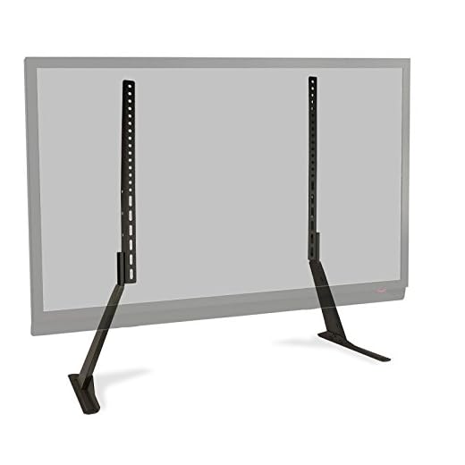 Atlantic Table Top TV Stand - Universal Adjustable Heavy Duty Table Top TV Stand, Adjust Height, Base Mount for Flat Screen up to 70" and 132 lbs, PN 63607232 in Black