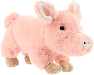 Apricot Lamb Toys Plush Pink Vivacious Pig Stuffed Animal Soft Cuddly Perfect for Kids (Pink Pig,10 Inches)