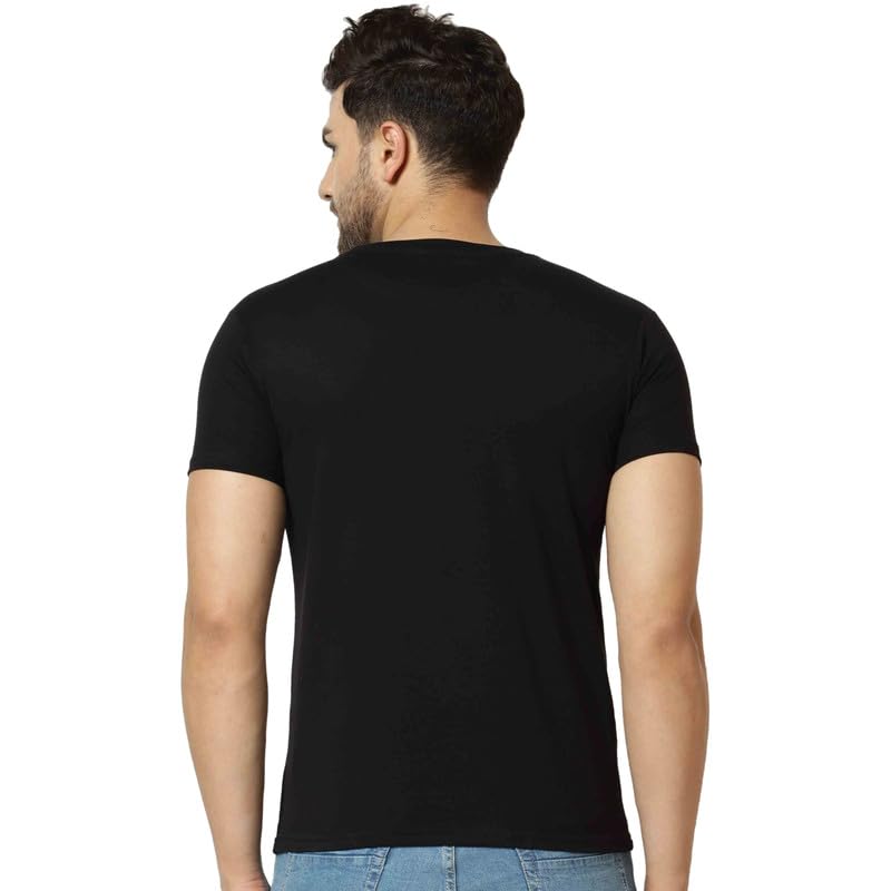 Image of London Hills Solid Cotton Blend Half Sleeve Regular Men Round Neck Tshirts | T Shirt For Man | Tshirt | Shirts Men | Tshirt For Man | T-shirt | T-shirts | Stylish | Gym Wear For Workout | MultiColored