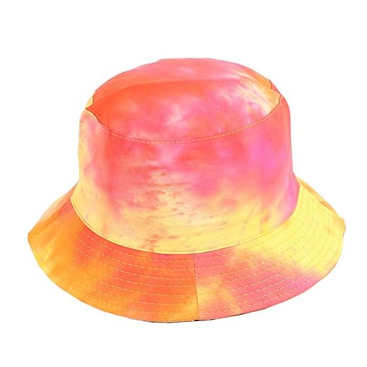 Mashiaoyi Unisex Print Double-Side-Wear Reversible Bucket Hat Colorful B