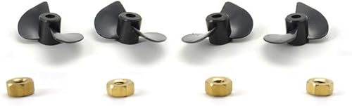 Miniatura 7 de GoolRC Juego de 4 piezas de hélice y tuerca izquierda y derecha para barco RC compatible con Flytec V002 V005 con cabeza de cocodrilo estimulada