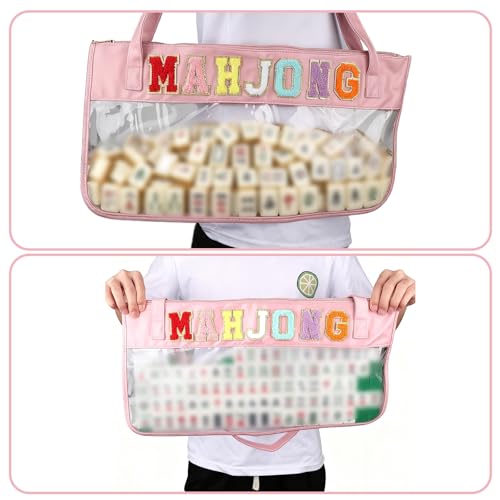 Bolsa transparente impermeable para fichas Mahjong miniatura 3