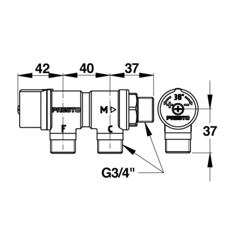 Mitigeur thermostatique de sécurité pour lavabo 29007
