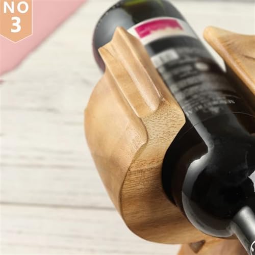 Soporte para botellas de vino de madera maciza miniatura 5