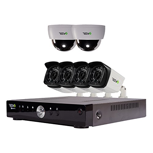 REVO America Aero HD 1080p 8 Ch. Video Security System with 6 Indoor/Outdoor Cameras, White/Black (RA81D2GB4G-1T) REVO America Aero HD 1080p 8 Ch. Video Security System with 6 Indoor/Outdoor Cameras, White/Black (RA81D2GB4G-1T)