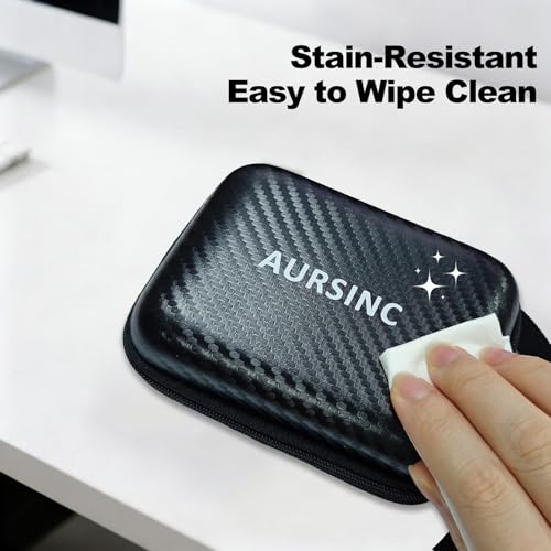 AURSINC 2.8 Inch Protective Case, Waterproof Shockproof EVA Hard Shell Storage Bag with Carry Strap, Protective Divider, Secure Fit for for NanoVNA H Antenna Analyzer (2.8 inch)