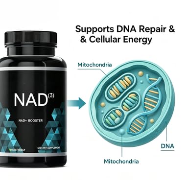 Supplément liposomal NAD, 1500 mg, supplément NAD resvératrol pour femmes et hommes, NAD+ soutient la santé cellulaire, l'énergie et l'anti-âge pour une longévité saine