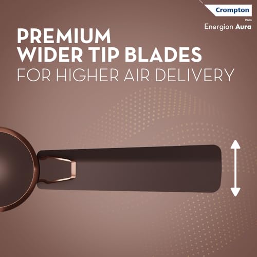 Image of Crompton Premion Aura2 BLDC 1200mm Designer Ceiling Fan | Remote Control | BEE 4 Star Rated | Energy Efficient | Superior Air Delivery | Low Noise | 4 Year Brand Warranty | Irish Coffee