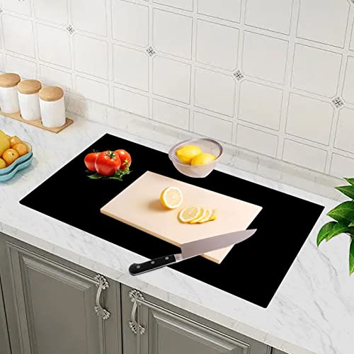 Ewen Silicone Mats For Kitchen Counter - 23.6"X15.7" Large Coffee Mat Cooking Mat, Silicone Placemat Heat Resistant Mats For Countertop, Counter Protector For Air Fryer, Coffee Maker, Crafts, Black #TOP6