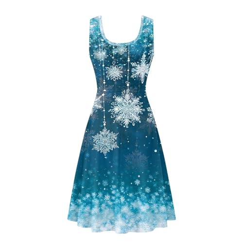 Image of Dreaweet Casual Sleeveless Dresses for Women Girls, Round Neck Tank Dresses with Pockets Summer Sundress Size XS-4XL