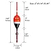 THKFISH Fishing Floats Fishing Bobbers Balsa Wood Floats Spring Bobbers Slip Bobbers for Crappie Panfish Walleyes 5.2cm*2.9cm*14.9cm 5pcs Red