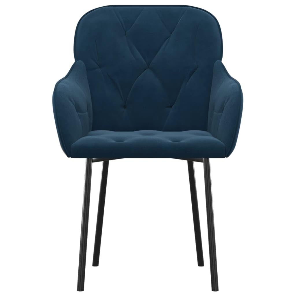 ZEYUAN Sillas de Comedor 2 Unidades Terciopelo Azul, Sillas Cocina, Sillas Nordicas, Silla Salon, Sillas Sala De Espera, Mueble Salon - 344844