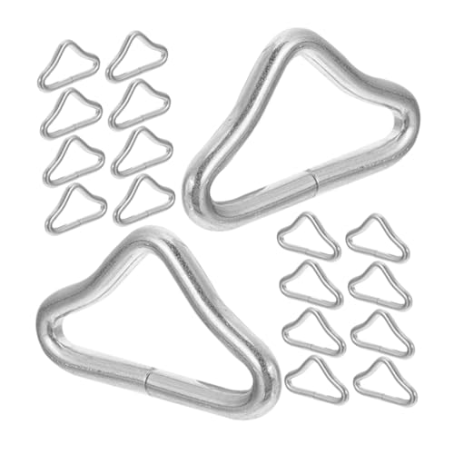 Boucles triangulaires en fil zincé argenté Toyvian haute durabilité pour sangles
