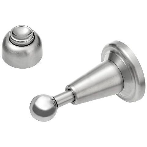 Lizavo DS-002 Stainless Steel Soft-Catch Magnetic Door Stop in Brushed Satin Nickel, Wall Mount-2 Pack Cover