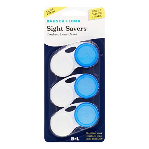 Bausch & Lomb Sight Savers Contact Lens Cases, Colors May Vary 3 Each (Pack of 3)