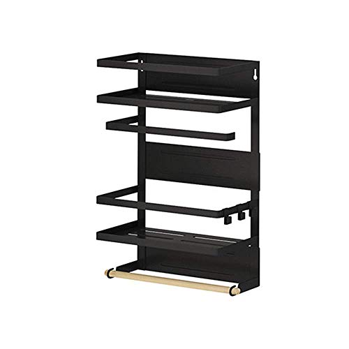 Home Refrigerator Side Rack Handtuchhalter Tissue Roll Papierhalter Refrigerator Side Absorption Storage Rack für Gewürze, Gewürze und Gläser
