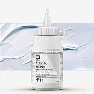 Vallejo Studio-acrylverf, 500 ml, wit, titanium