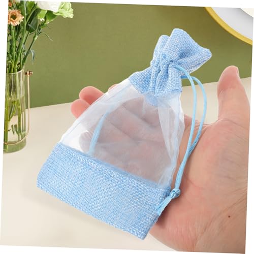 10 bolsas de saquitos de lavanda pequeñas azul miniatura 4