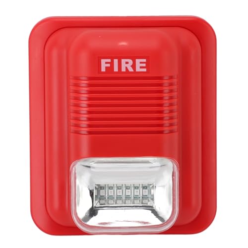 RiToEasysports Fire Alarm Sound Light 12V 24V LED Siren Easy Installation Fire Security Horn 134 × 115mm Red, RiToEasysportsayickx237t