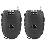 TOKCKYBL 2 Pack 4-Digit Combination Lock with 27.5 Inch Quickly Retractable Steel Cables - Keyless Security for Bike, Helmet, Ski, Snowboard, Stroller, Luggage, Door, Gate, Fences, Backpack & More