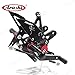 Arashi (Version 2.0) Rearsets for Kawasaki Ninja ZX6R ZX636 2007 2008 Motorcycle Accessories Parts Adjustable Footrests Foot Peg Rear Sets ZX-6R ZX-636 Black 07 08