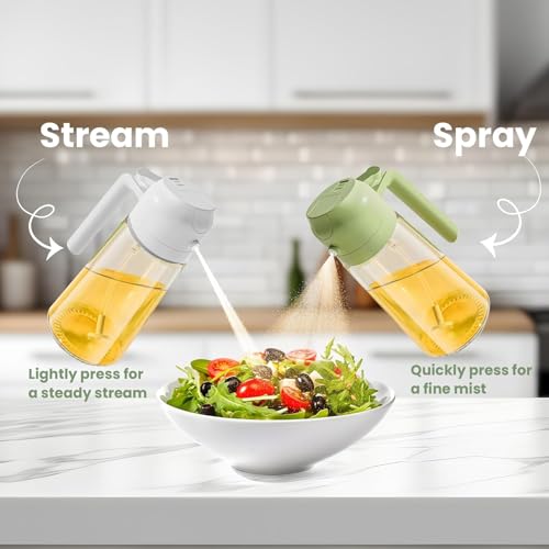 Image of Glass Oil Dispenser Bottle with Automatic Flip Lid Leakproof, 500ml for Cooking Oil, Vinegar, Soy Sauce Stylish Oil Dispenser Bottle No-Drip Auto Flip Lid Smart Oil Pourer for Kitchen
