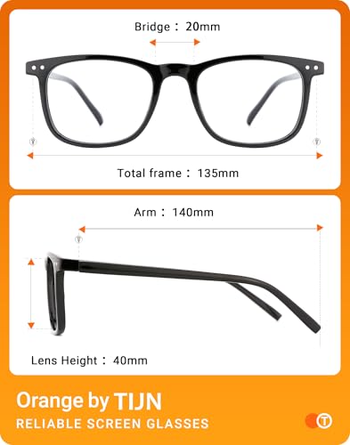 TIJN Sleep Glasses for 99.9% Blue Green Light Blocking Dual AR Coatings Red Lens for Computer Gaming Reduce Eyestrain,Declan